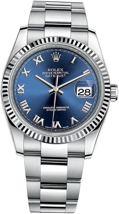 rolex edelstahl blau|Rolex.